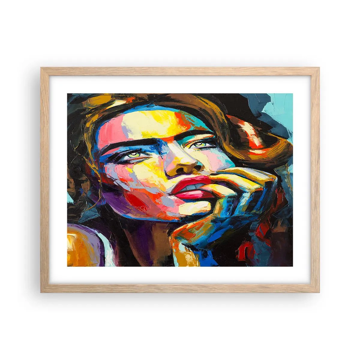 Poszter világos tölgy keretben - Az álmok úgy repülnek az égen, mint a madarak - 50x40 cm