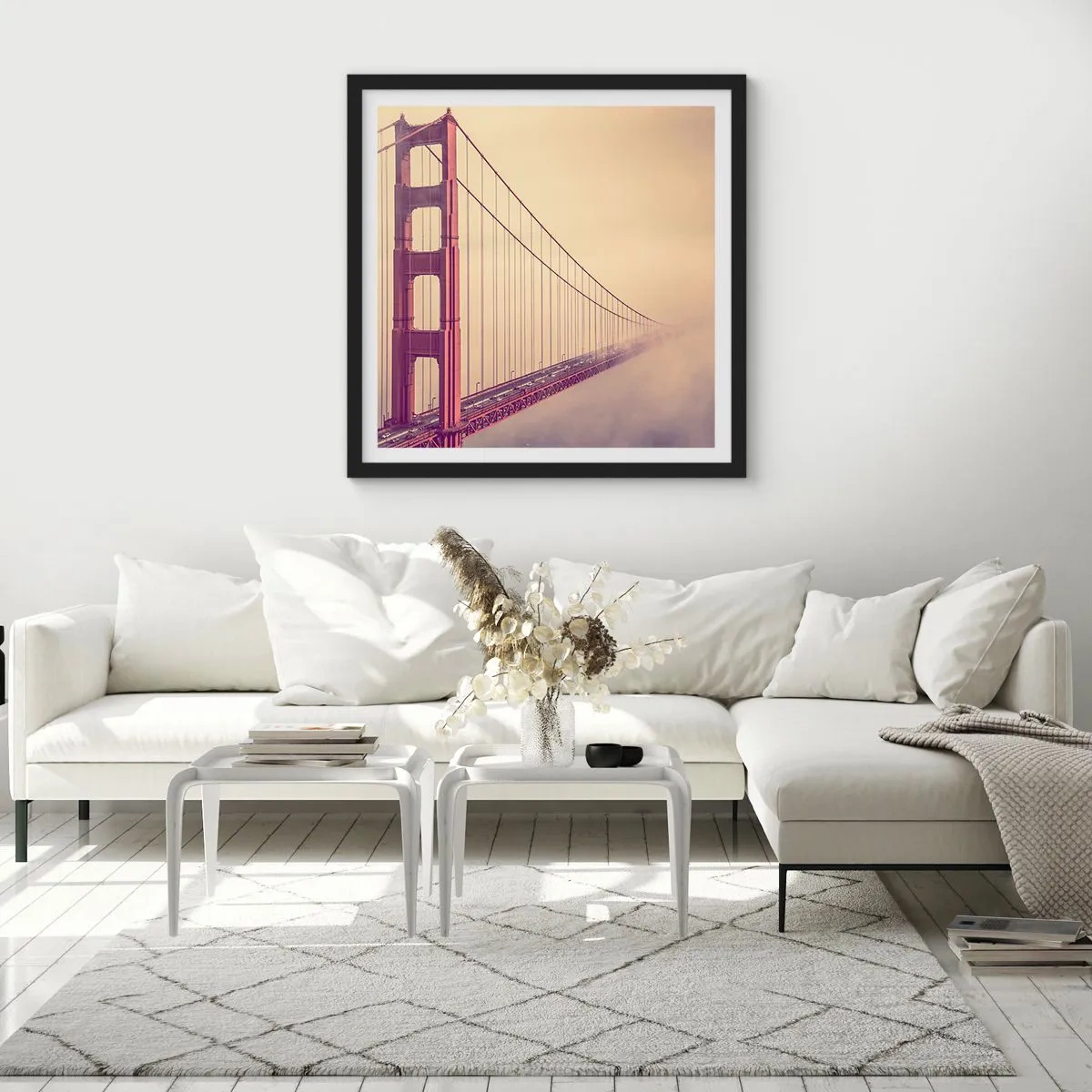 Poszter fehér keretben - Ég és föld között - 40x40 cm