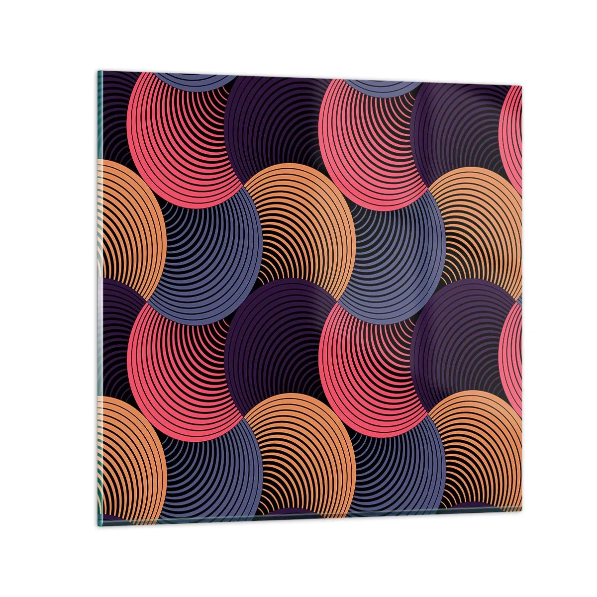 Üveg kép - Körkörös ritmusban - 60x60 cm