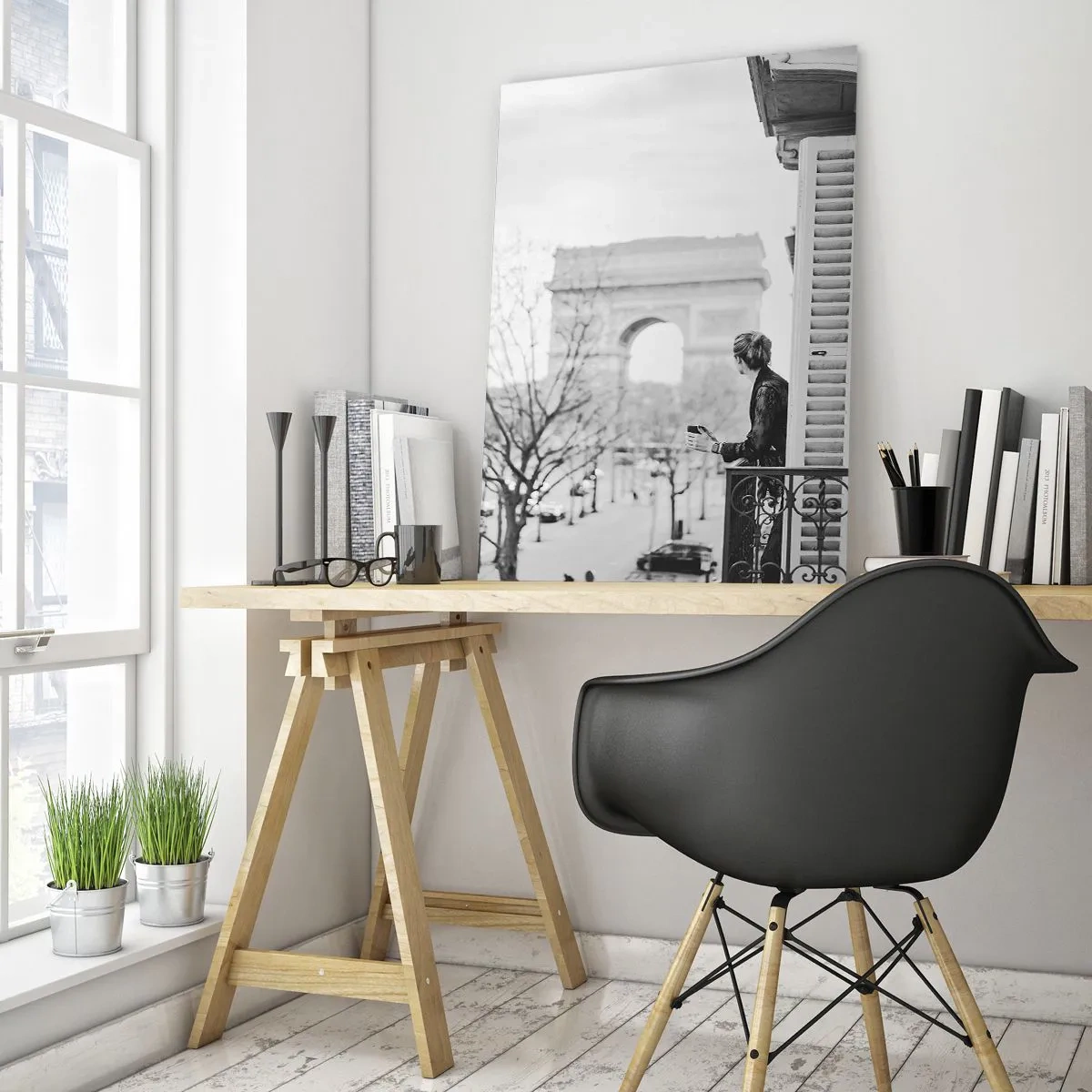 Üveg kép - Szoba kilátással - 80x120 cm