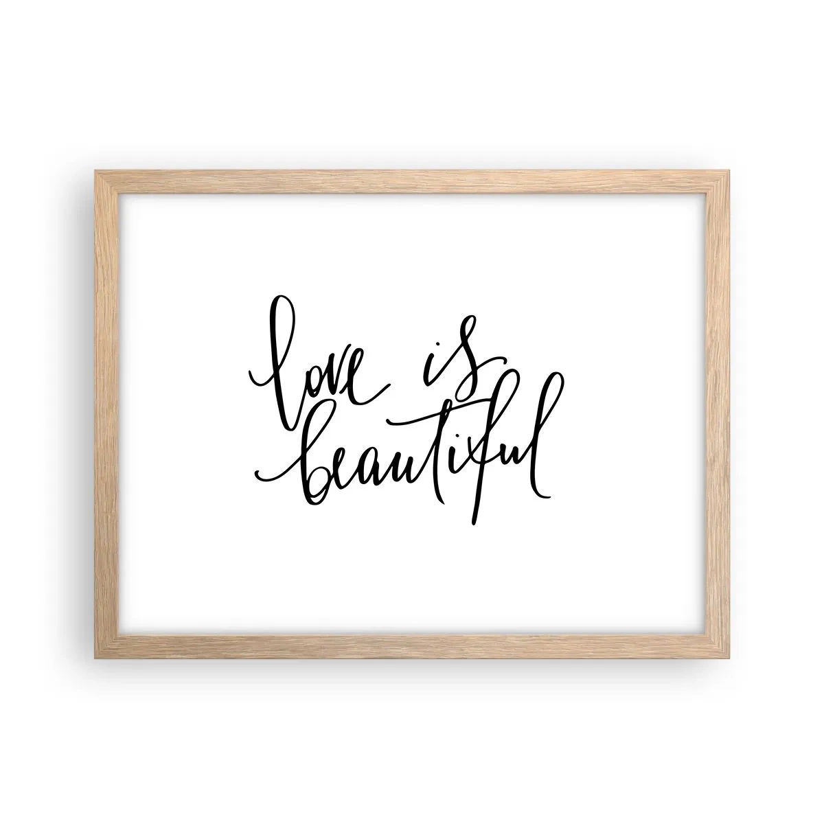 Poszter világos tölgy keretben - Olvass és ismételj - 40x30 cm