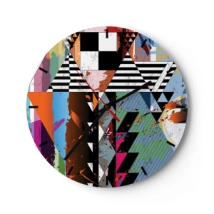 Falióra, Óra - Geometrikus és organikus - 40x40 cm