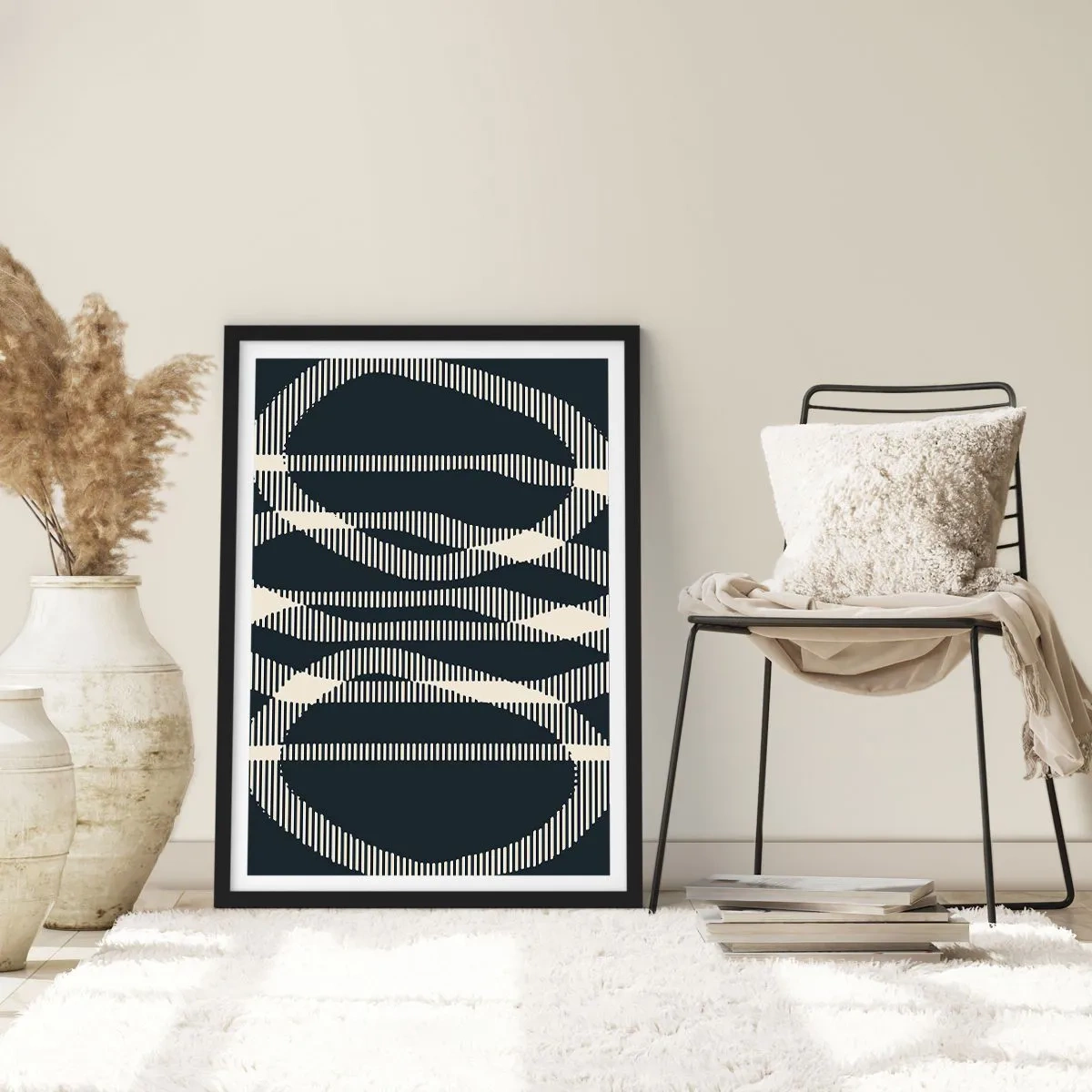 Poszter fehér keretben - Sötétség megtörése kísérlete - 70x100 cm
