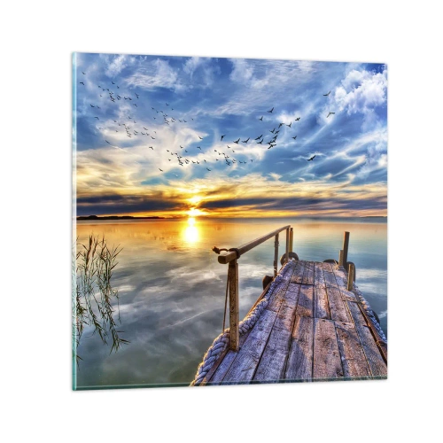 Üveg kép - Megnyugszik a szél - 30x30 cm