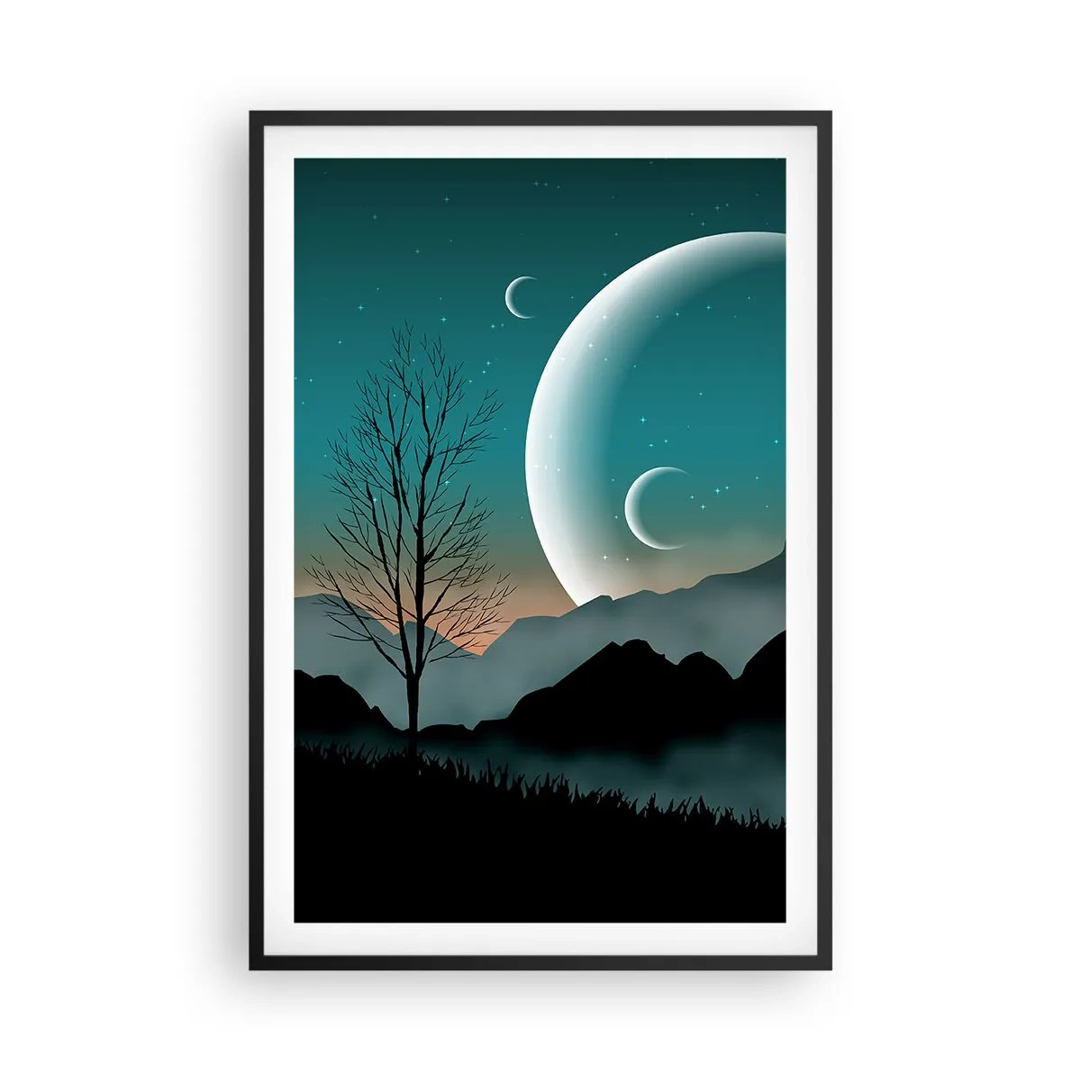 Poszter fehér keretben - Csillagos éj karneválja - 61x91 cm