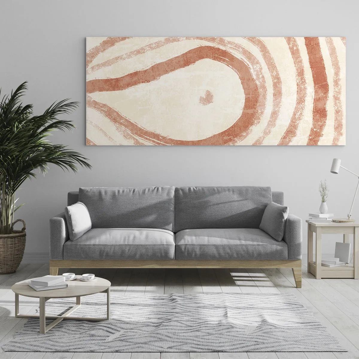 Üveg kép - Korallkörök - kompozíció - 90x30 cm