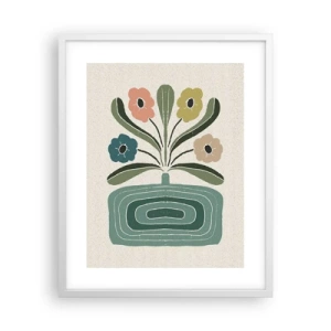 Poszter fekete keretben - Szimmetrikus csokor - 40x50 cm