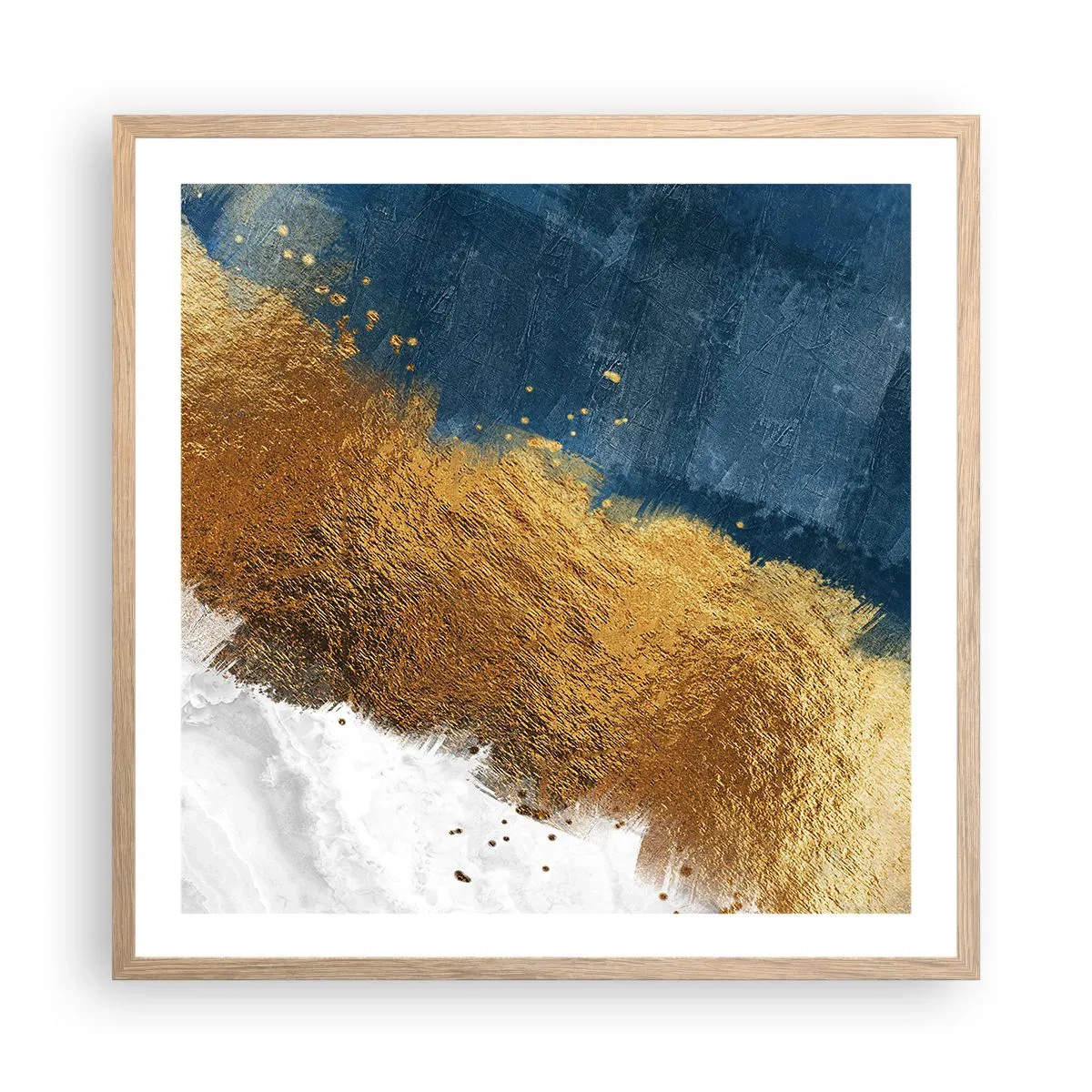 Poszter világos tölgy keretben - A nyár árnyalatai - 60x60 cm