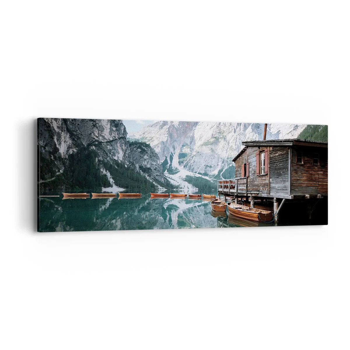 Vászonkép - Kristályos hegyi reggel - 90x30 cm