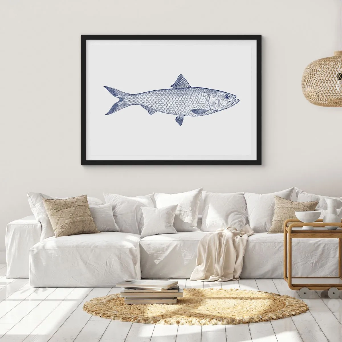 Poszter fehér keretben - Üdvözlet az északi tengerektől - 70x50 cm