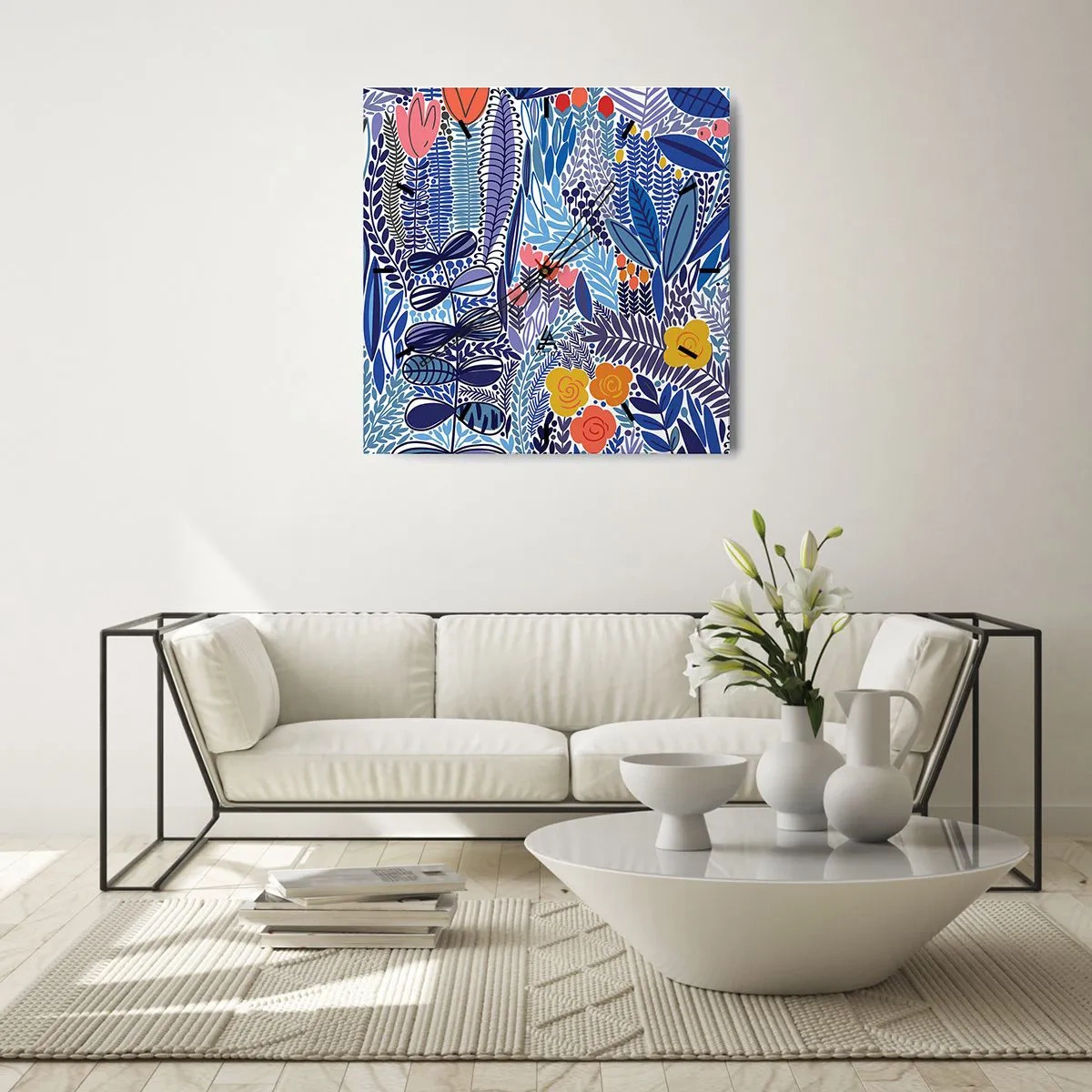 Falióra, Óra - Hawaii kert - 40x40 cm