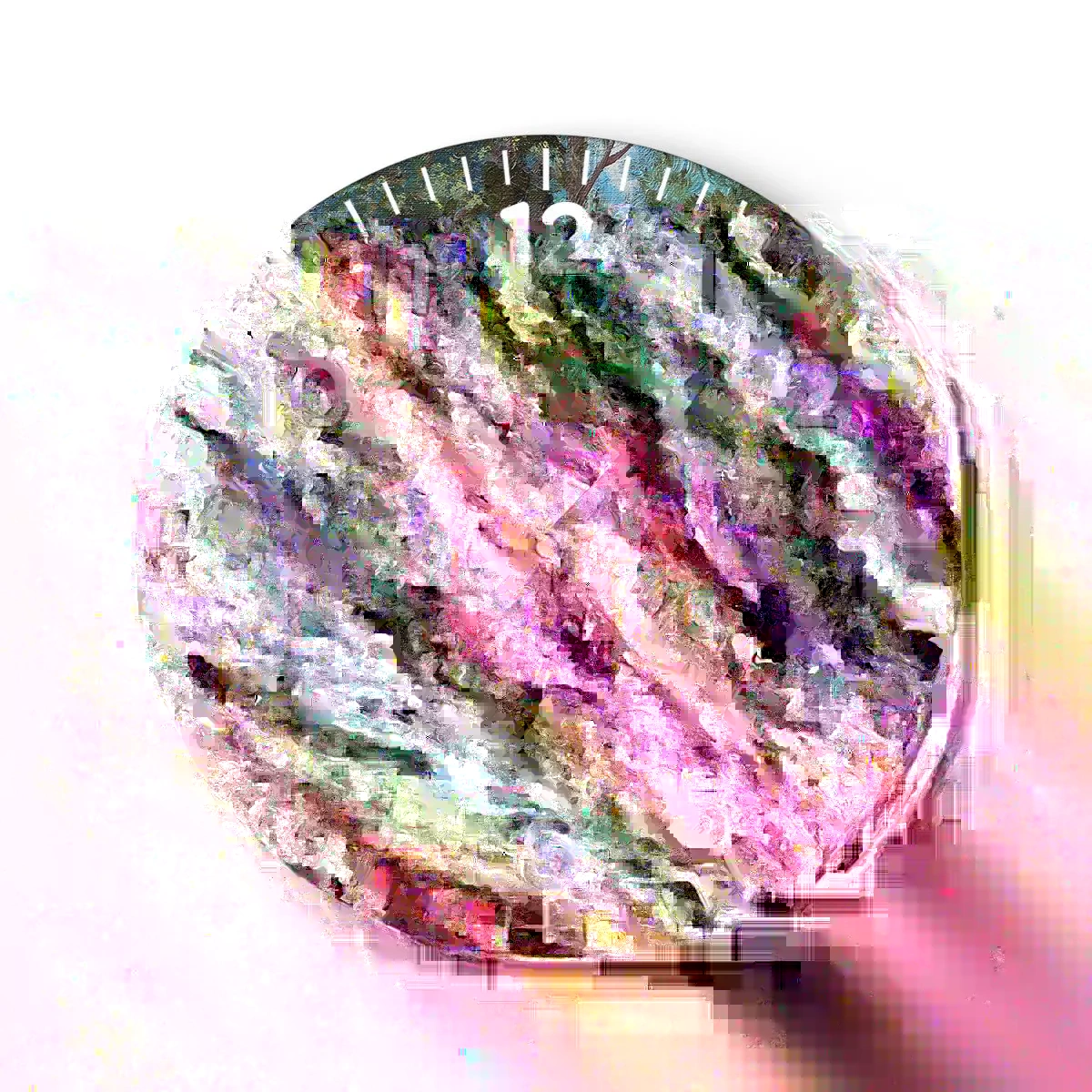 Falióra, Óra - Erdei kert, virágos erdő - 30x30 cm