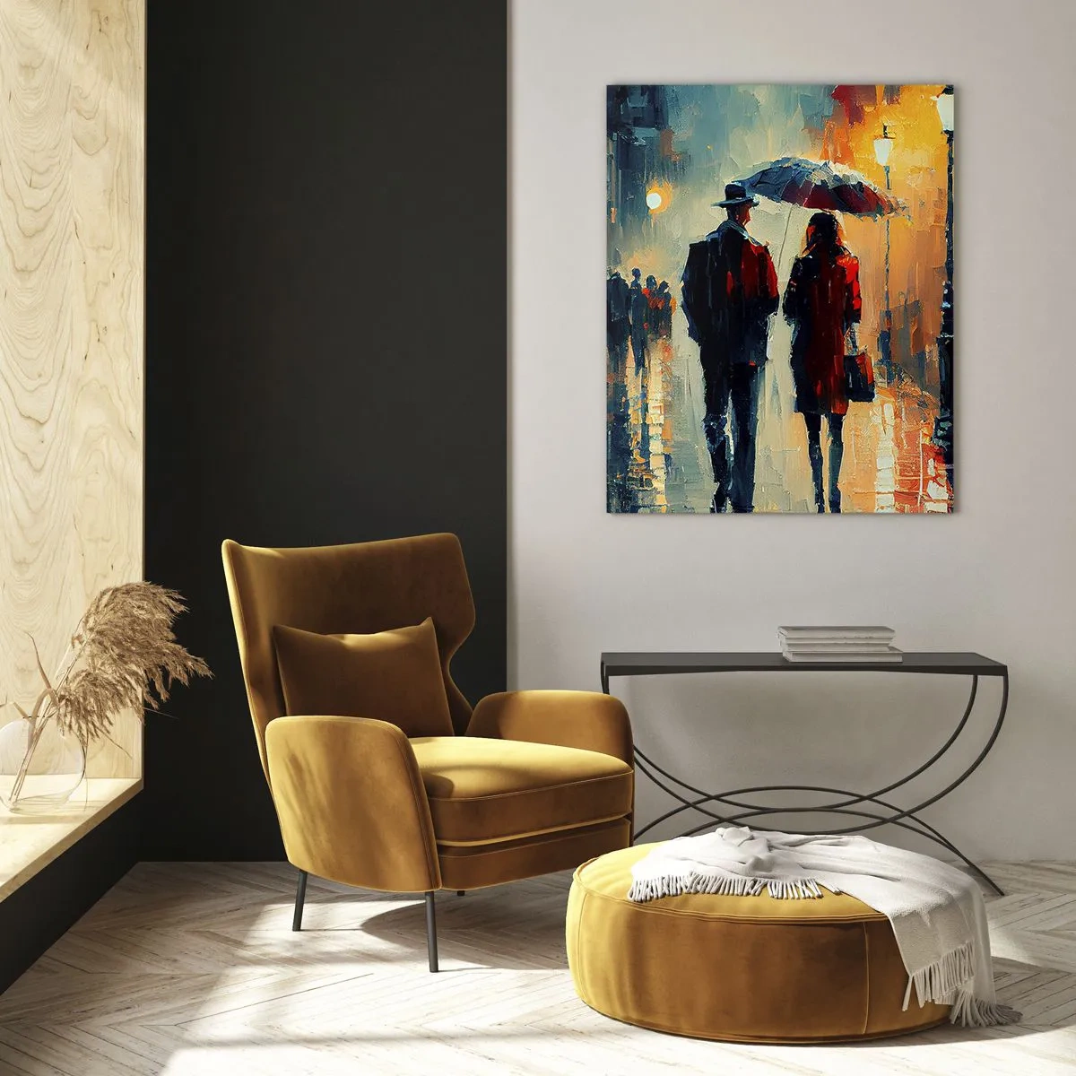 Üveg kép - Városi love strory - 80x120 cm