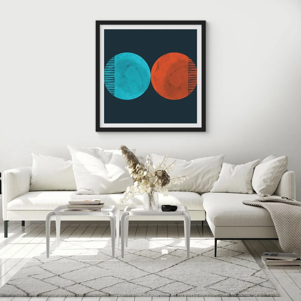 Poszter fehér keretben - Csak a geometria? - 40x40 cm