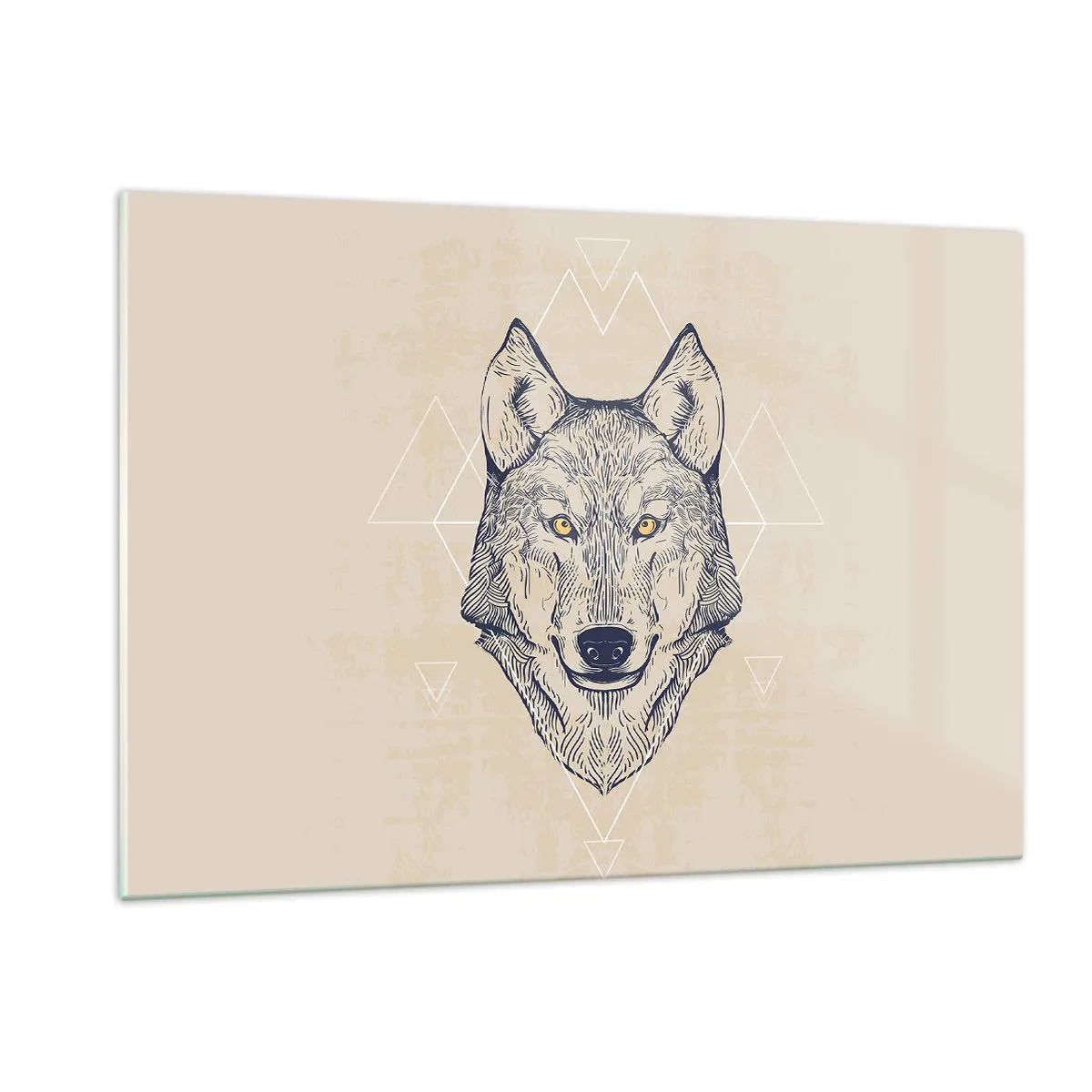 Üveg kép - Átható tekintetű alfa - 120x80 cm