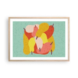 Poszter világos tölgy keretben - Ízlelgetni a nyári napot - 70x50 cm