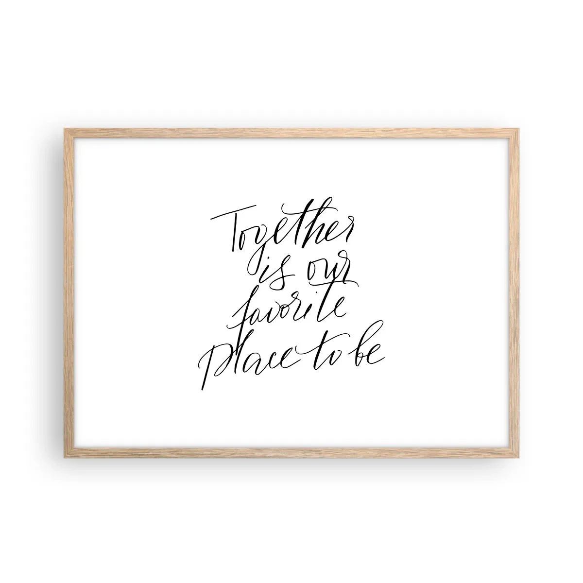 Poszter világos tölgy keretben - Te is érzed? - 70x50 cm