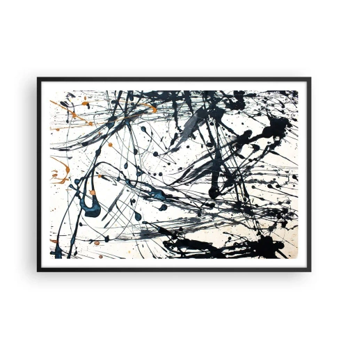 Poszter fehér keretben - Expresszionista absztrakció - 100x70 cm