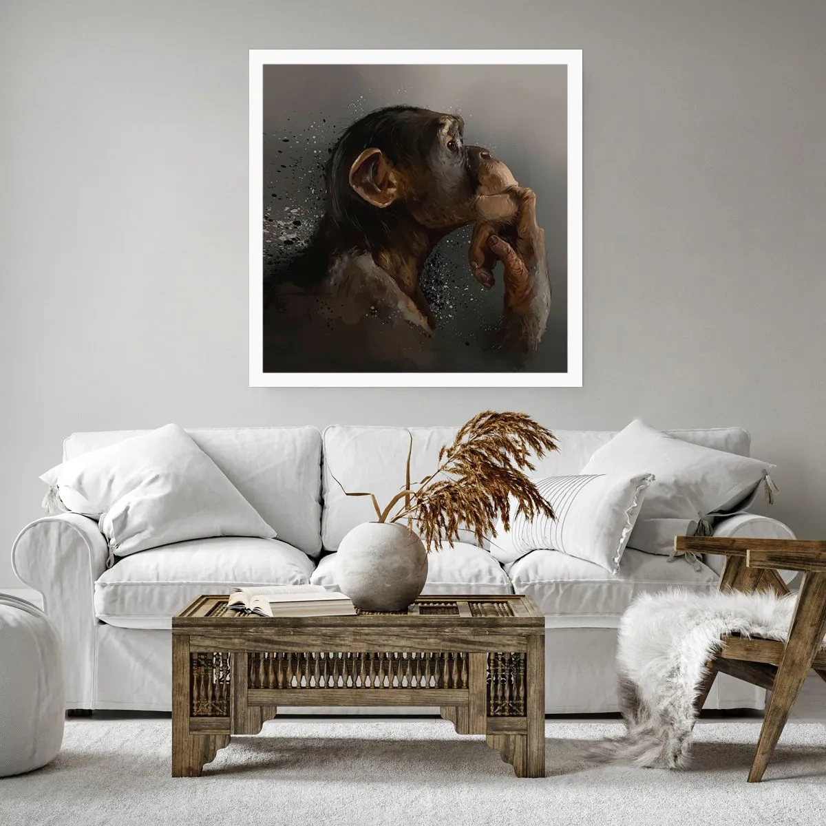 Poszter - Biztosan gondolkodó - 60x60 cm