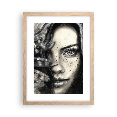 Poszter világos tölgy keretben - Vad gyönyör - 30x40 cm