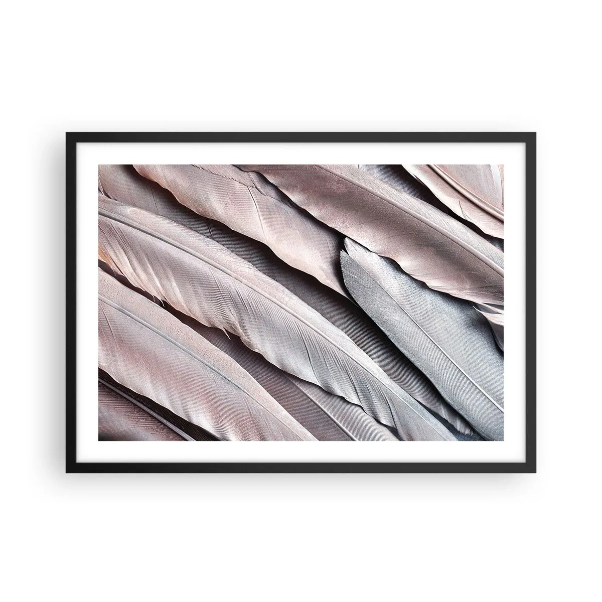 Poszter fehér keretben - Rózsaszín ezüstben - 70x50 cm