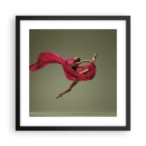 Poszter fehér keretben - Táncoló láng - 40x40 cm