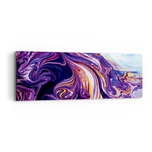 Vászonkép - A tér behajtása lila színben - 90x30 cm