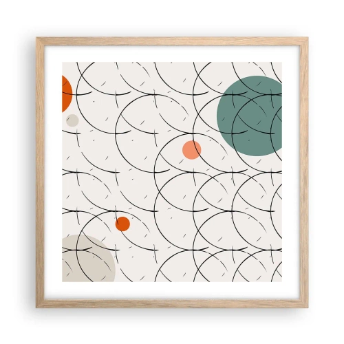 Poszter világos tölgy keretben - A pop-art szellemében - 50x50 cm