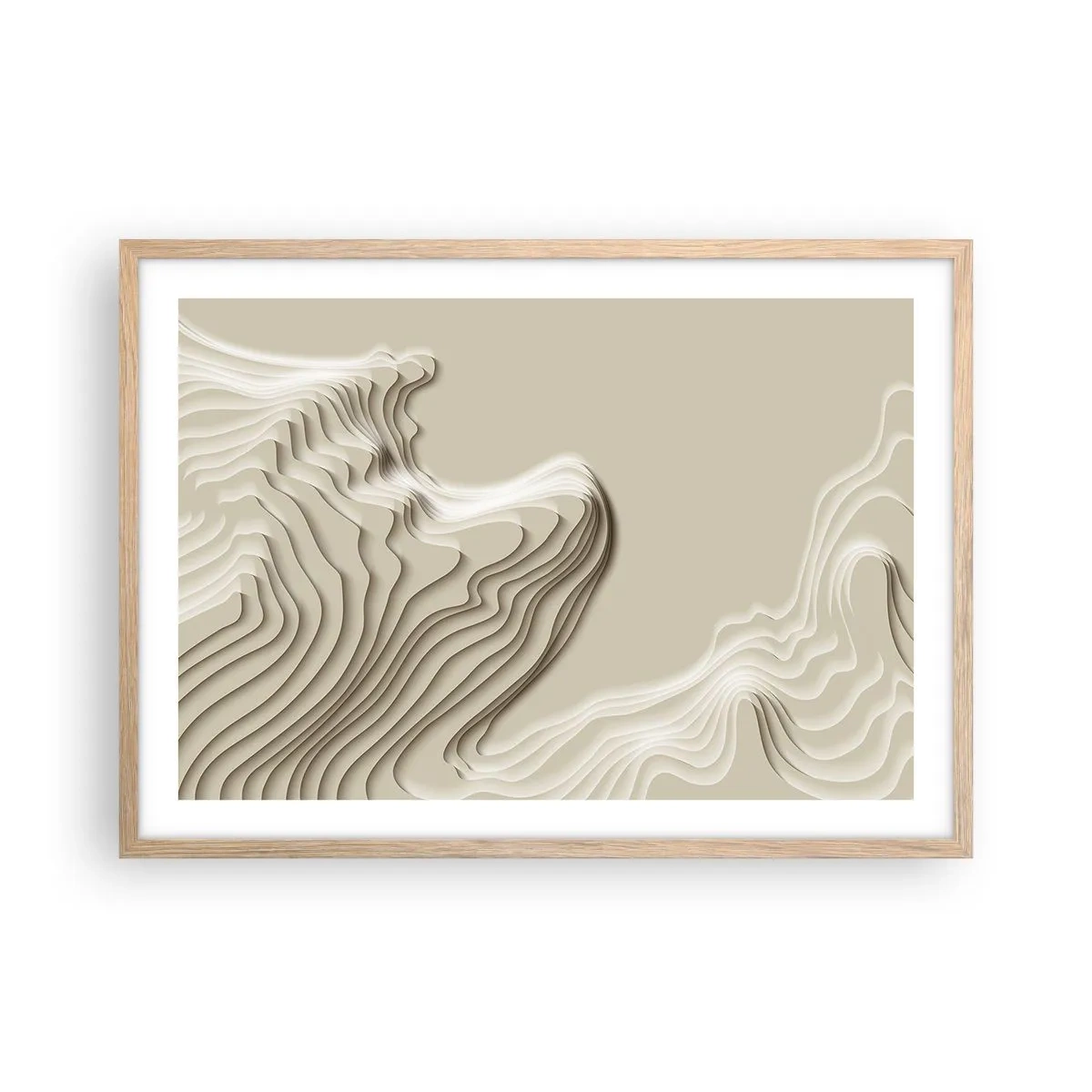 Poszter világos tölgy keretben - Művészeti topográfia - 70x50 cm