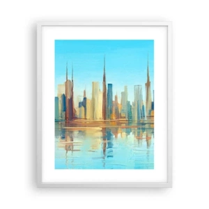 Poszter fekete keretben - Napfényes metropolisz - 40x50 cm