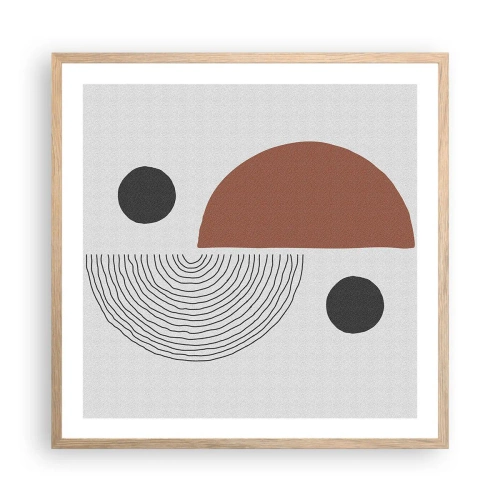 Poszter világos tölgy keretben - A kerék tökéletessége - 60x60 cm