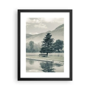 Poszter fehér keretben - A tó még alszik - 30x40 cm