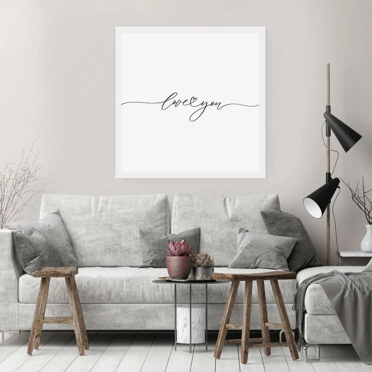 Poszter - Fekete fehéren - 60x60 cm