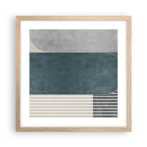 Poszter világos tölgy keretben - Vízszintes kompozíció - 40x40 cm