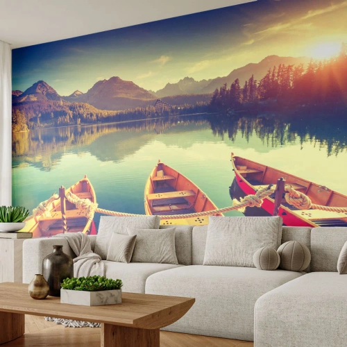 Egyedi tapéta Premium Canvas - Élni az ő törvényei szerint - Tájkép, Hegyek, Tó