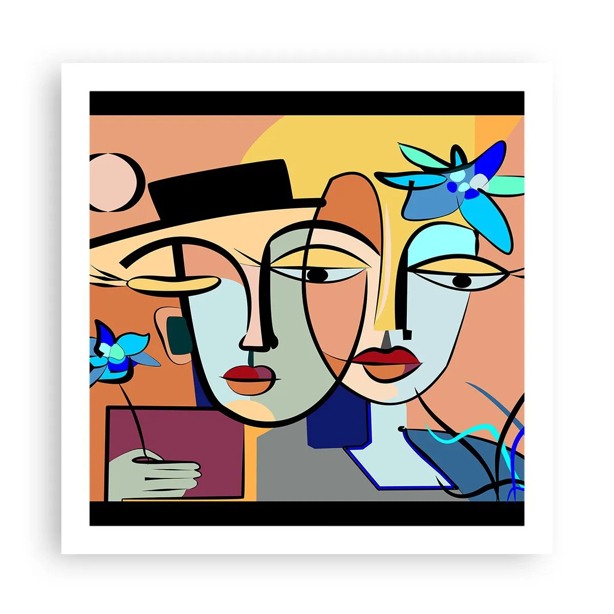 Poszter - Picasso randez vous - 60x60 cm