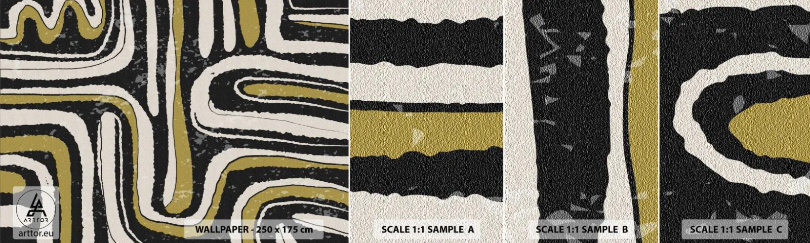 Fotótapéta Minta Standard Eco - Kompozíció: traktusok és sikátorok - Idős, Absztrakció, Darab - 100x30 cm