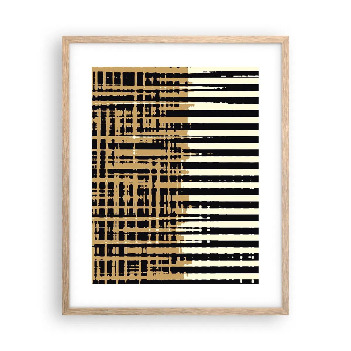 Poszter világos tölgy keretben - Építészeti absztrakció - 40x50 cm