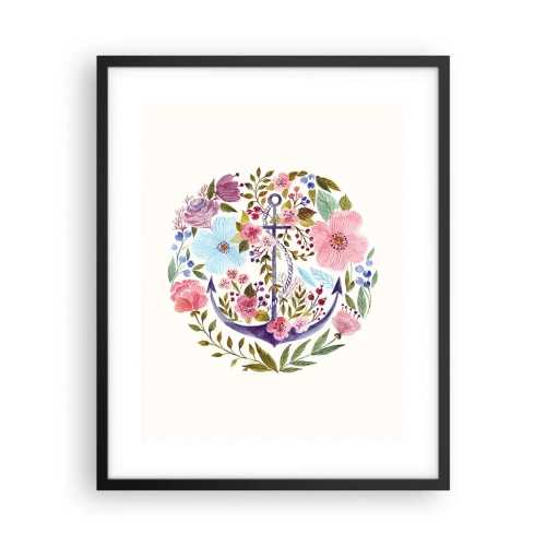 Poszter fehér keretben - Egy tengerész jó éjszakai alvása - 40x50 cm