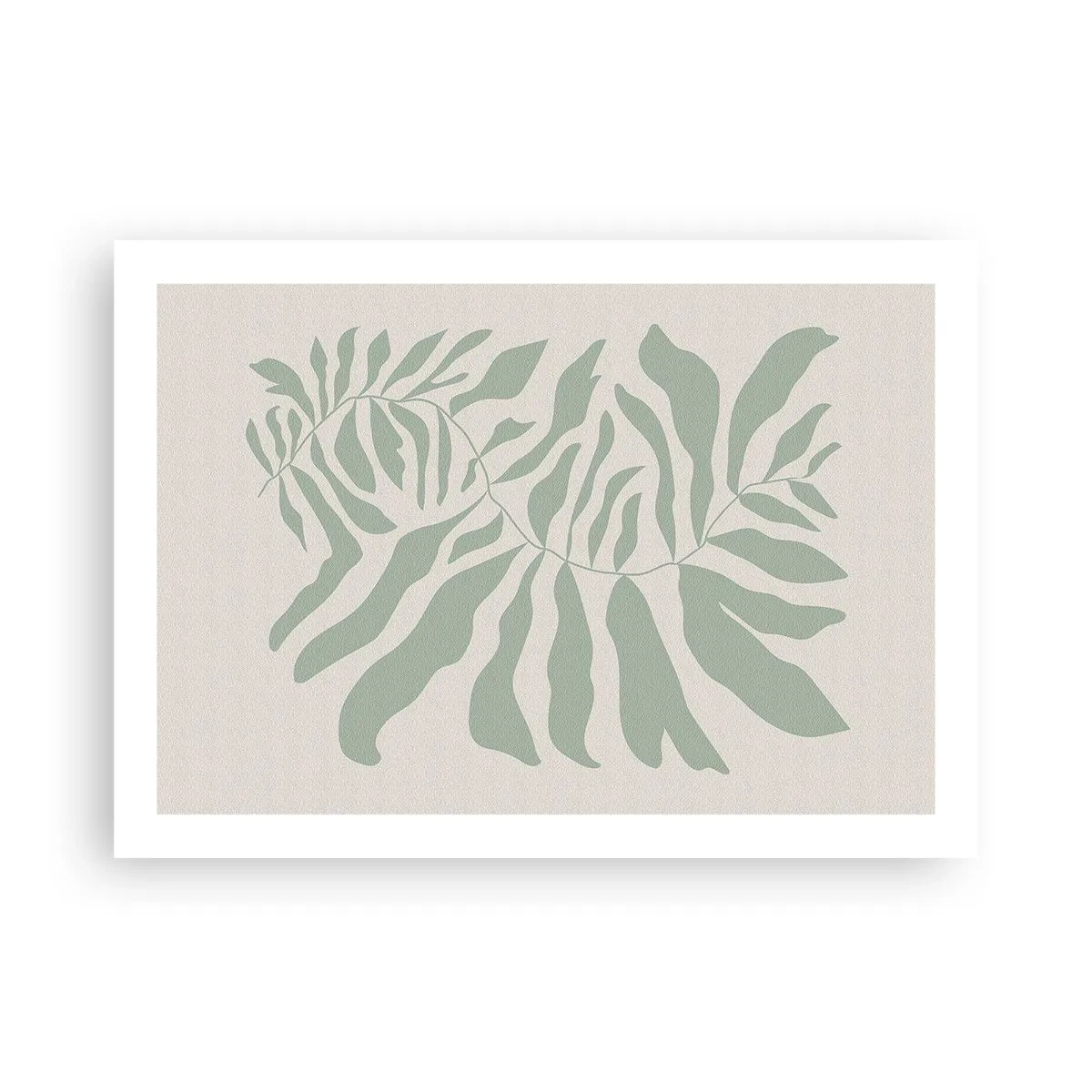 Poszter - Smaragdzöld ág - 70x50 cm