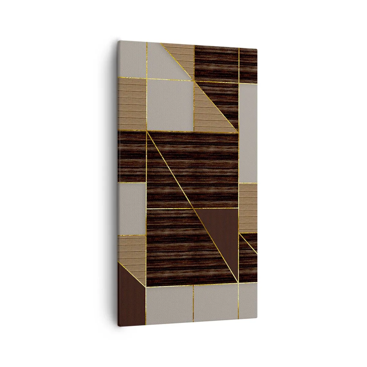 Vászonkép - Barna és arany mozaik - 55x100 cm