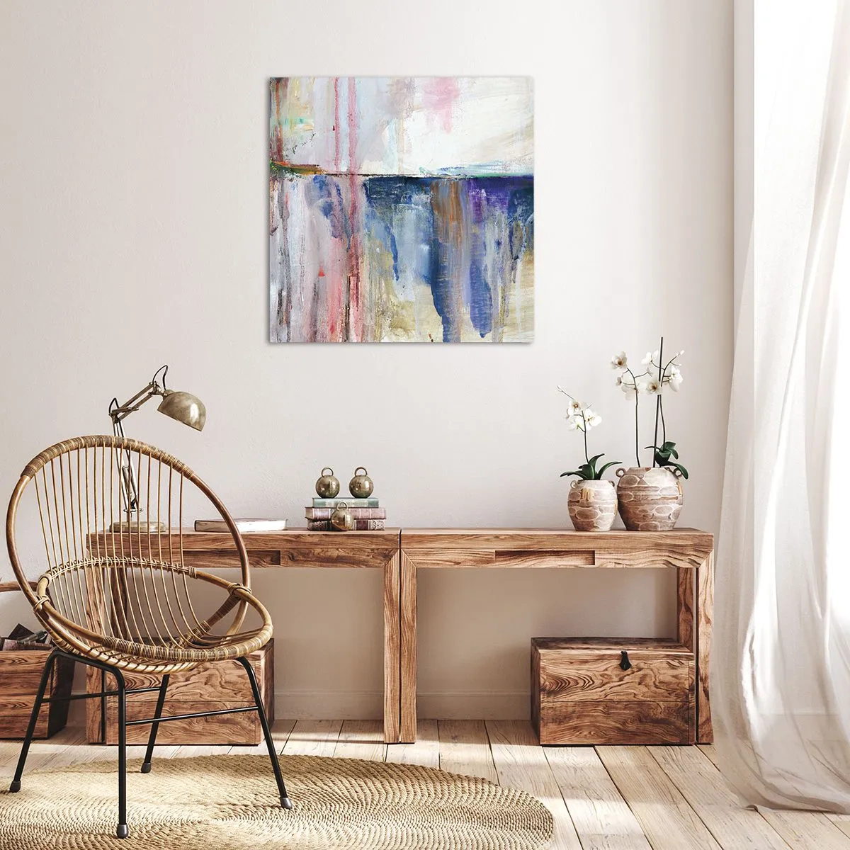 Vászonkép - Színes benyomások és társítások - 70x70 cm