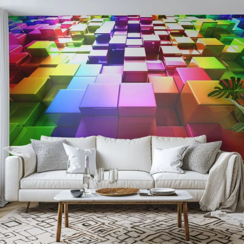 Fotótapéta Standard Eco - Op-art együtt egy csapatban - Absztrakció, Grafika, 3D - 400x280 cm