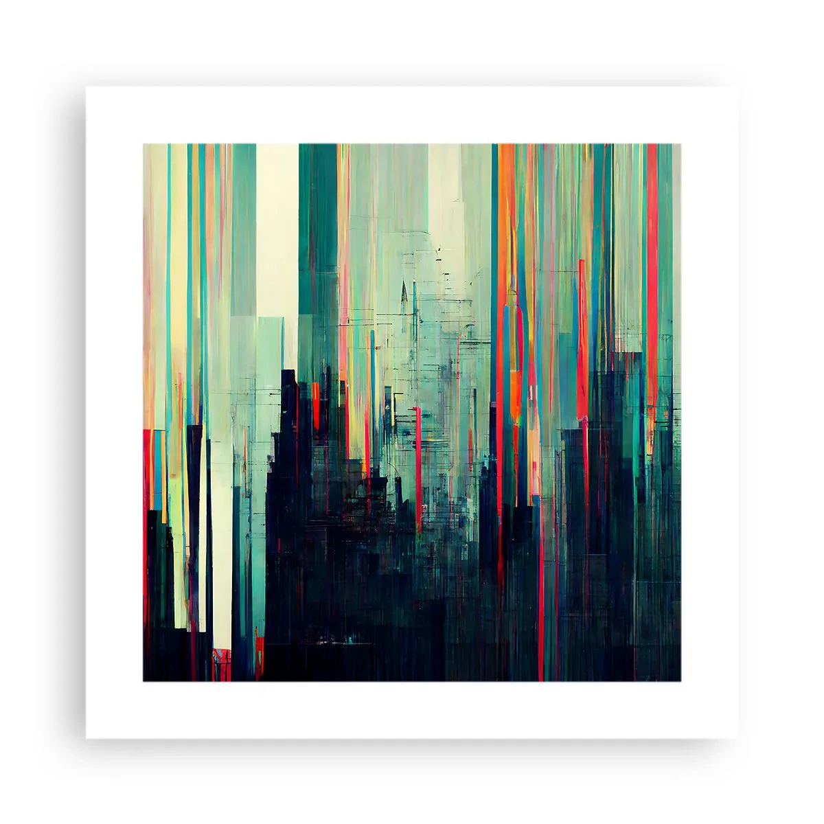 Poszter - Futurisztikus város - 40x40 cm