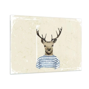 Üveg kép - Mert szeretem a csíkos pólókat! - 100x70 cm