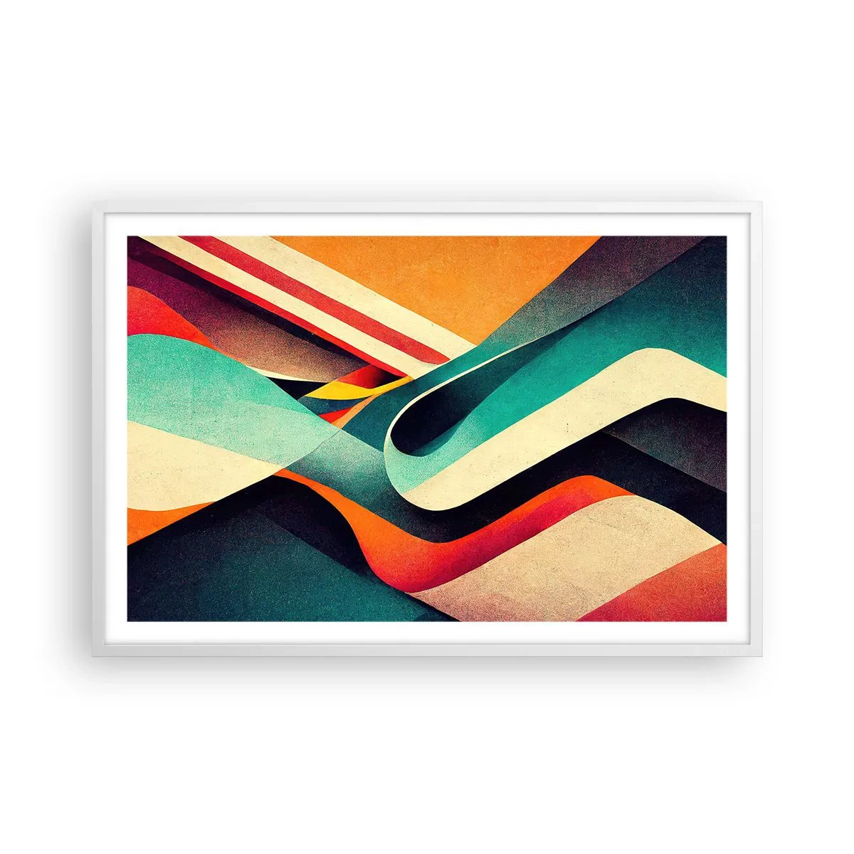 Poszter fekete keretben - Intenzív kompozíció - 91x61 cm