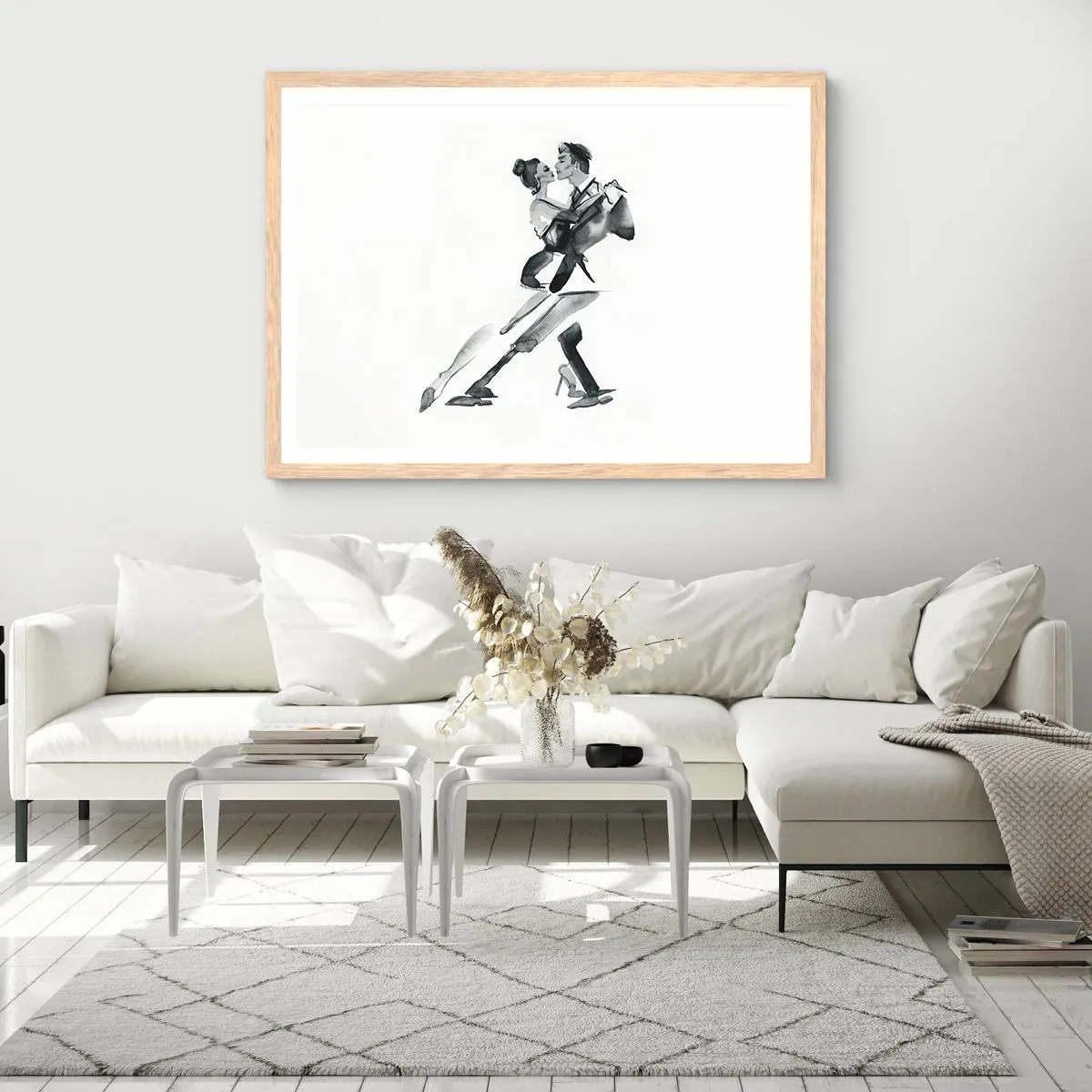 Poszter világos tölgy keretben - Egy ütemben - 100x70 cm