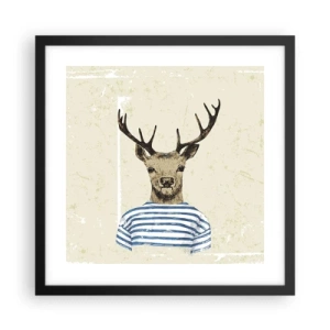 Poszter fehér keretben - Mert szeretem a csíkos pólókat! - 40x40 cm