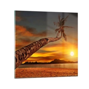 Üveg kép - Egzotikus nyaralás, karibi kaland - 40x40 cm