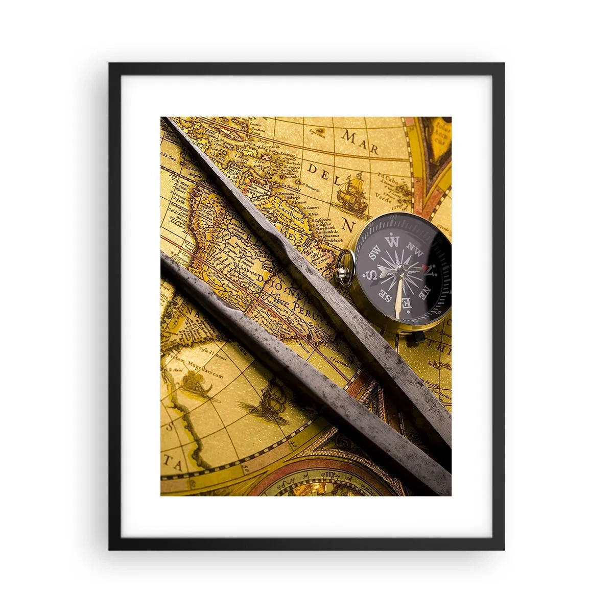 Poszter fehér keretben - Hol vannak ezek a kincsek? - 40x50 cm